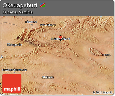 Satellite 3D Map of Okauapehuri