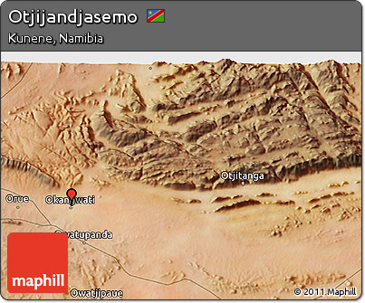 Satellite 3D Map of Otjijandjasemo