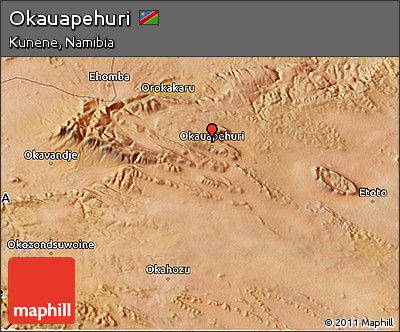 Satellite 3D Map of Okauapehuri
