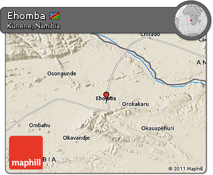 Shaded Relief 3D Map of Ehomba