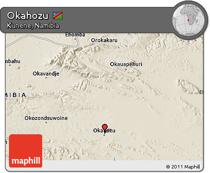 Shaded Relief 3D Map of Okahozu