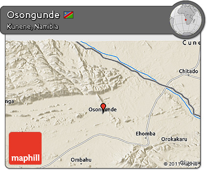 Shaded Relief 3D Map of Osongunde