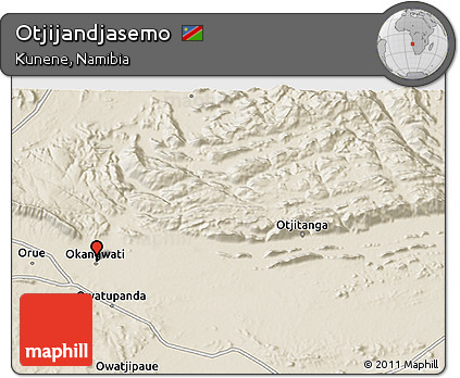 Shaded Relief 3D Map of Otjijandjasemo