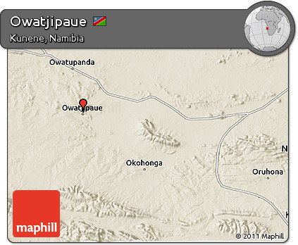 Shaded Relief 3D Map of Owatjipaue