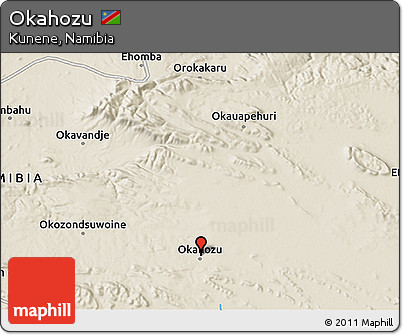 Shaded Relief 3D Map of Okahozu