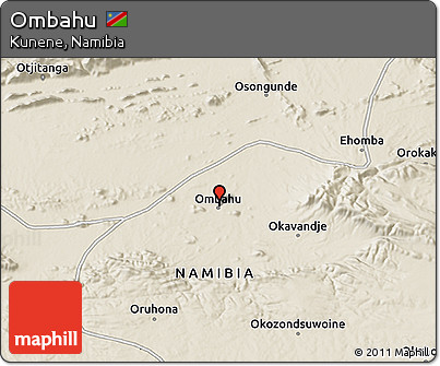 Shaded Relief 3D Map of Ombahu