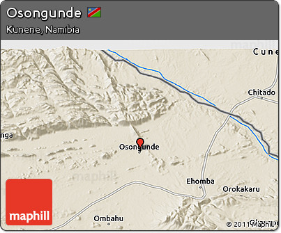 Shaded Relief 3D Map of Osongunde