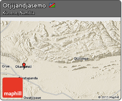 Shaded Relief 3D Map of Otjijandjasemo