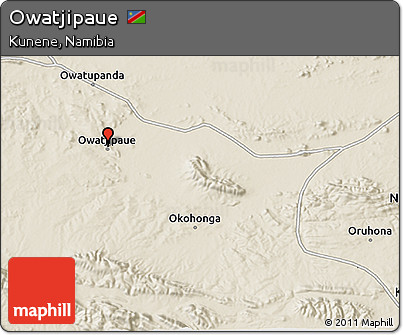 Shaded Relief 3D Map of Owatjipaue