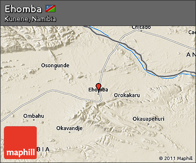 Shaded Relief 3D Map of Ehomba