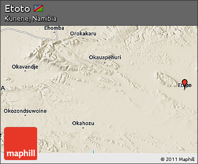 Shaded Relief 3D Map of Etoto
