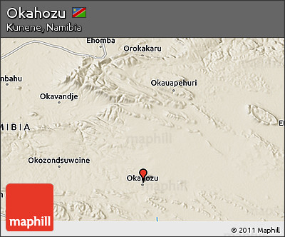 Shaded Relief 3D Map of Okahozu