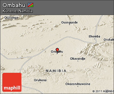 Shaded Relief 3D Map of Ombahu