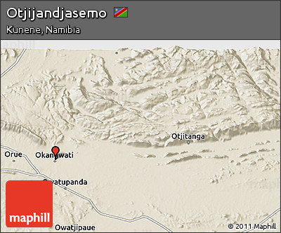 Shaded Relief 3D Map of Otjijandjasemo