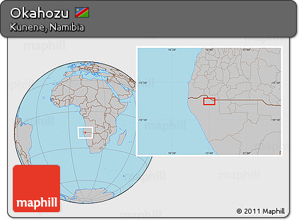 Gray Location Map of Okahozu