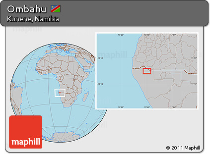 Gray Location Map of Ombahu