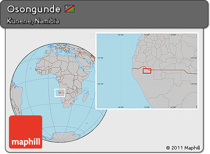 Gray Location Map of Osongunde