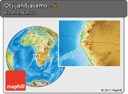 Physical Location Map of Otjijandjasemo