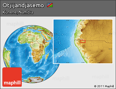 Physical Location Map of Otjijandjasemo