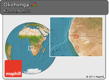 Satellite Location Map of Okohonga