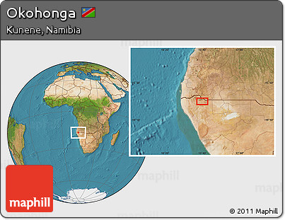 Satellite Location Map of Okohonga
