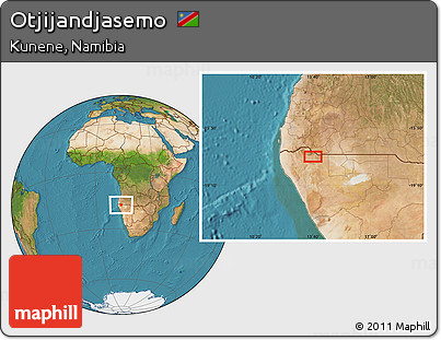 Satellite Location Map of Otjijandjasemo