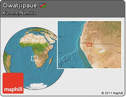 Satellite Location Map of Owatjipaue