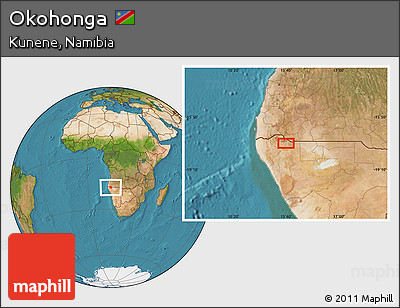 Satellite Location Map of Okohonga