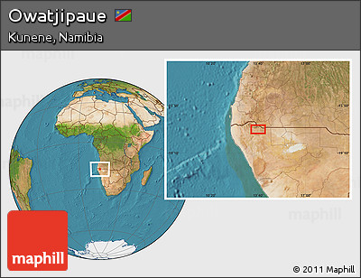 Satellite Location Map of Owatjipaue