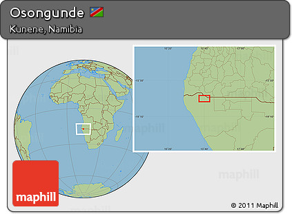 Savanna Style Location Map of Osongunde