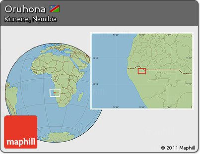 Savanna Style Location Map of Oruhona
