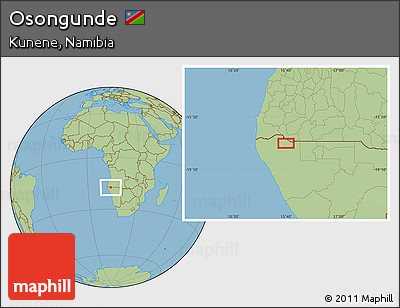 Savanna Style Location Map of Osongunde