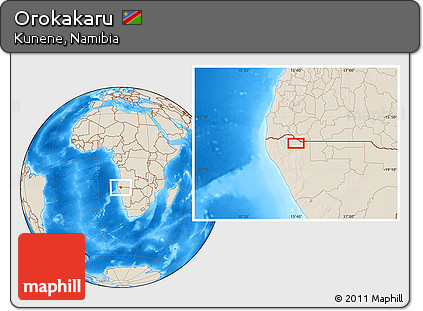 Shaded Relief Location Map of Orokakaru