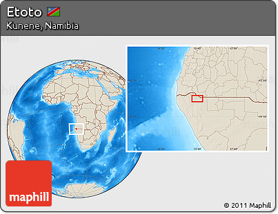 Shaded Relief Location Map of Etoto
