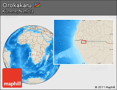 Shaded Relief Location Map of Orokakaru
