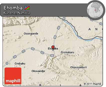 Shaded Relief Map of Ehomba