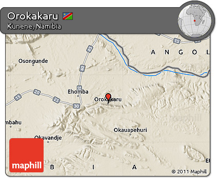 Shaded Relief Map of Orokakaru