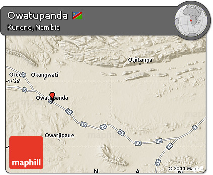 Shaded Relief Map of Owatupanda