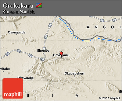 Shaded Relief Map of Orokakaru