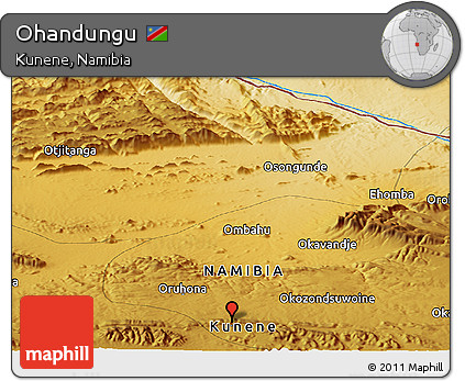 Physical Panoramic Map of Ohandungu