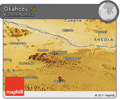 Physical Panoramic Map of Okahozu