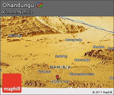 Physical Panoramic Map of Ohandungu