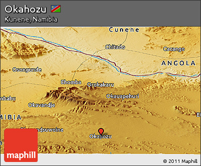 Physical Panoramic Map of Okahozu