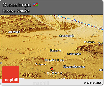 Physical Panoramic Map of Ohandungu