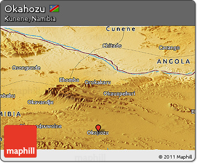 Physical Panoramic Map of Okahozu