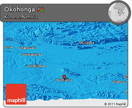 Political Panoramic Map of Okohonga
