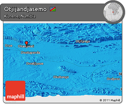 Political Panoramic Map of Otjijandjasemo