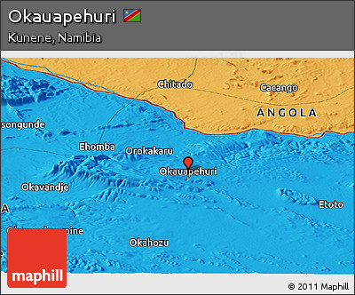 Political Panoramic Map of Okauapehuri