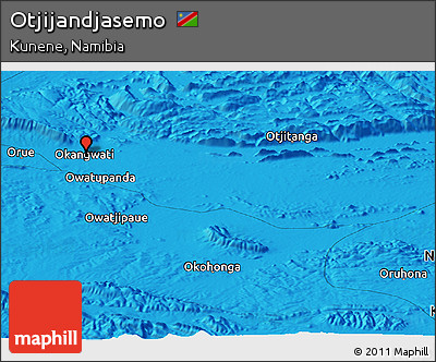 Political Panoramic Map of Otjijandjasemo