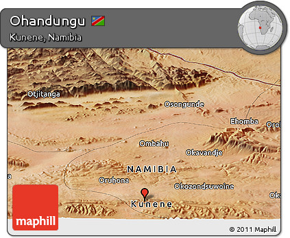 Satellite Panoramic Map of Ohandungu